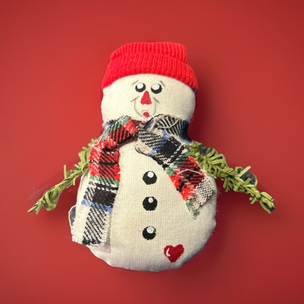 Festive Snowman Plush Christmas Pin Frosty The Snowman Holiday